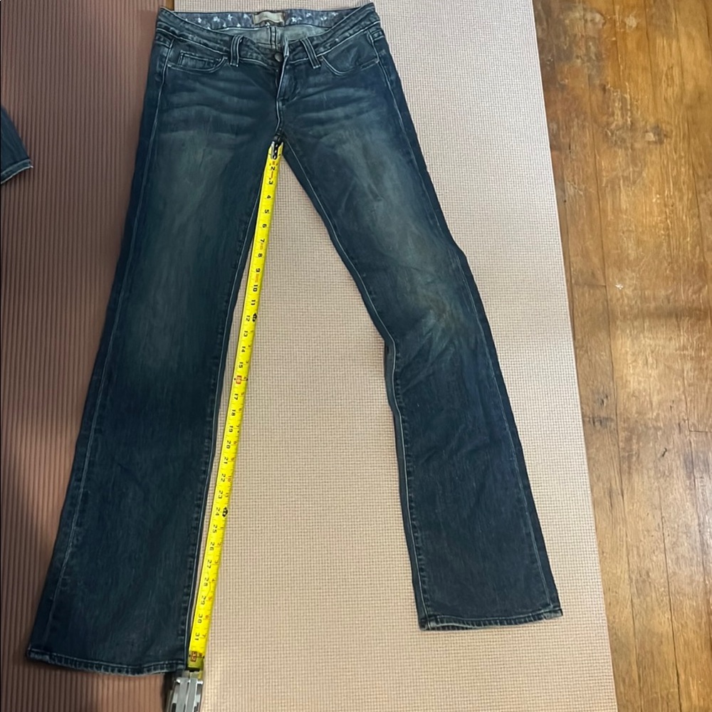 PAIGE Blue Flare Wide Leg Jeans